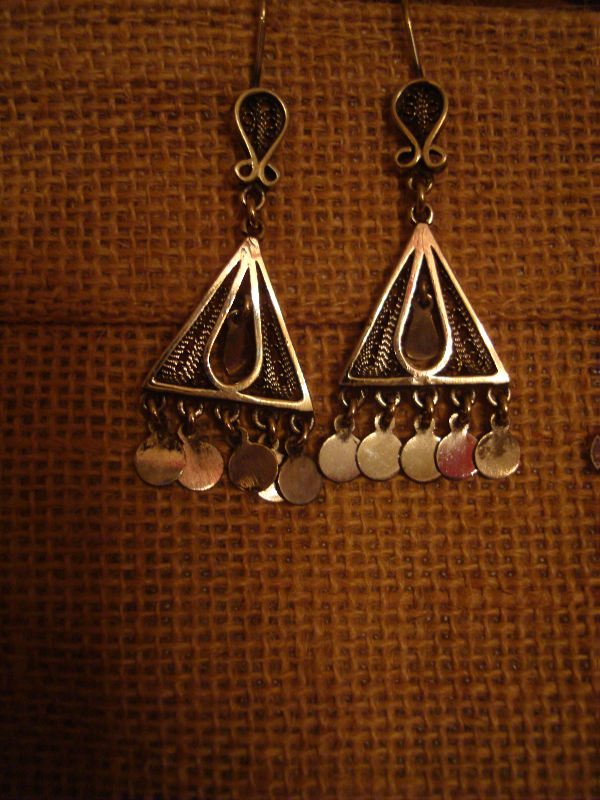 Egyptian filigree earring